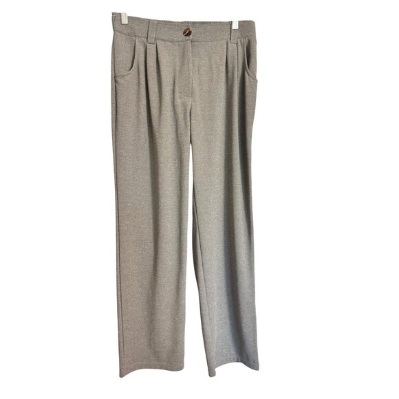 Halara Flex High Waisted Size Medium 10/12 Side Pocket Wide Leg Waffle Gray - Picture 1 of 7